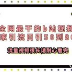 （7858期）全网最干的b站视频独家引流日引50到80 流量视频很长请耐心看完-我创创业-副业网-网络创业-资源分享-网课资源-学习教程-学知识-自媒体-抖音-视频号-小红书-网络项目,赚钱软件,副业,兼职,学生赚,挂机赚-我创创业-副业网-5ccy.cn