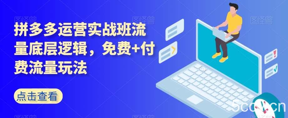 拼多多运营实战班流量底层逻辑，免费 付费流量玩法-我创创业-副业网-网络创业-资源分享-网课资源-学习教程-学知识-自媒体-抖音-视频号-小红书-网络项目,赚钱软件,副业,兼职,学生赚,挂机赚-我创创业-副业网-5ccy.cn