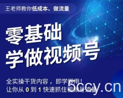 王老师教你低成本、做流量，零基础学做视频号，0-1快速抓住视频号流量-我创创业-副业网-网络创业-资源分享-网课资源-学习教程-学知识-自媒体-抖音-视频号-小红书-网络项目,赚钱软件,副业,兼职,学生赚,挂机赚-我创创业-副业网-5ccy.cn