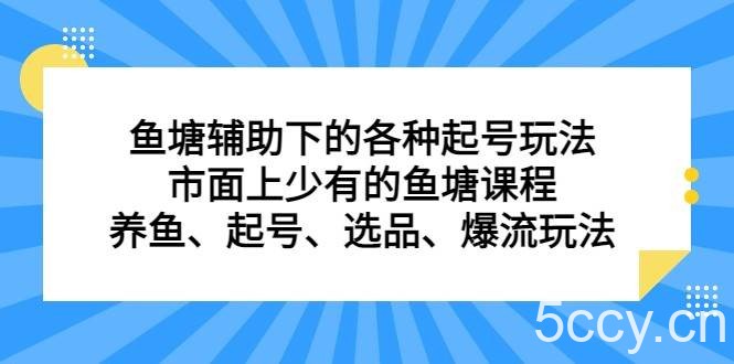 鱼塘 辅助下的各种起号玩法，市面上少有的鱼塘课程 养鱼 起号 选品 爆流（11月更新）-我创创业-副业网-网络创业-资源分享-网课资源-学习教程-学知识-自媒体-抖音-视频号-小红书-网络项目,赚钱软件,副业,兼职,学生赚,挂机赚-我创创业-副业网-5ccy.cn