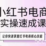 小红书电商实操速成课，让你快速掌握红书电商核心技能-我创创业-副业网-网络创业-资源分享-网课资源-学习教程-学知识-自媒体-抖音-视频号-小红书-网络项目,赚钱软件,副业,兼职,学生赚,挂机赚-我创创业-副业网-5ccy.cn