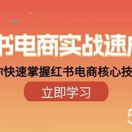 小红书电商实战速成课，让你快速掌握红书电商核心技能（28课）-我创创业-副业网-网络创业-资源分享-网课资源-学习教程-学知识-自媒体-抖音-视频号-小红书-网络项目,赚钱软件,副业,兼职,学生赚,挂机赚-我创创业-副业网-5ccy.cn