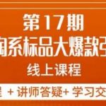 南掌柜-第17期打造淘系标品大爆款，5天线上课-我创创业-副业网-网络创业-资源分享-网课资源-学习教程-学知识-自媒体-抖音-视频号-小红书-网络项目,赚钱软件,副业,兼职,学生赚,挂机赚-我创创业-副业网-5ccy.cn