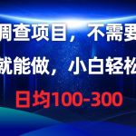 (10402期)问卷调查项目,不需要经验,在家就能做,小白轻松上手,日均100-300-我创创业-副业网-网络创业-资源分享-网课资源-学习教程-学知识-自媒体-抖音-视频号-小红书-网络项目,赚钱软件,副业,兼职,学生赚,挂机赚-我创创业-副业网-5ccy.cn