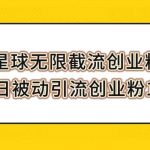 (7691期)知识星球无限截流创业粉玩法,单日被动引流创业粉100-我创创业-副业网-网络创业-资源分享-网课资源-学习教程-学知识-自媒体-抖音-视频号-小红书-网络项目,赚钱软件,副业,兼职,学生赚,挂机赚-我创创业-副业网-5ccy.cn