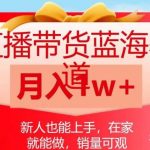 直播带货蓝海赛道,新人也能上手,在家就能做,销量可观,月入1w【揭秘】-我创创业-副业网-网络创业-资源分享-网课资源-学习教程-学知识-自媒体-抖音-视频号-小红书-网络项目,赚钱软件,副业,兼职,学生赚,挂机赚-我创创业-副业网-5ccy.cn