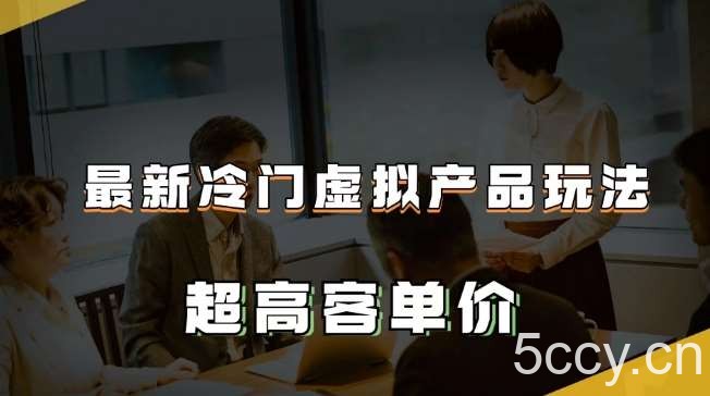 最新冷门虚拟产品玩法，超高客单价，月入2-3万＋【揭秘】-我创创业-副业网-网络创业-资源分享-网课资源-学习教程-学知识-自媒体-抖音-视频号-小红书-网络项目,赚钱软件,副业,兼职,学生赚,挂机赚-我创创业-副业网-5ccy.cn