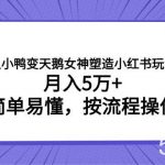 (7604期)丑小鸭变天鹅女神塑造小红书玩法,月入5万 ,简单易懂,按流程操作-我创创业-副业网-网络创业-资源分享-网课资源-学习教程-学知识-自媒体-抖音-视频号-小红书-网络项目,赚钱软件,副业,兼职,学生赚,挂机赚-我创创业-副业网-5ccy.cn
