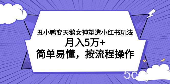 （7604期）丑小鸭变天鹅女神塑造小红书玩法，月入5万 ，简单易懂，按流程操作-我创创业-副业网-网络创业-资源分享-网课资源-学习教程-学知识-自媒体-抖音-视频号-小红书-网络项目,赚钱软件,副业,兼职,学生赚,挂机赚-我创创业-副业网-5ccy.cn