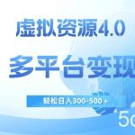 虚拟资源4.0,多平台变现,轻松日入300-500+【揭秘】-我创创业-副业网-网络创业-资源分享-网课资源-学习教程-学知识-自媒体-抖音-视频号-小红书-网络项目,赚钱软件,副业,兼职,学生赚,挂机赚-我创创业-副业网-5ccy.cn