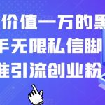 【火爆】价值一万的黑科技快手无限私信脚本,精准引流创业粉-我创创业-副业网-网络创业-资源分享-网课资源-学习教程-学知识-自媒体-抖音-视频号-小红书-网络项目,赚钱软件,副业,兼职,学生赚,挂机赚-我创创业-副业网-5ccy.cn