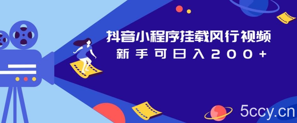 抖音小程序挂载风行视频,新手可日入200