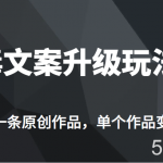 高端专业升级新玩法,毒文案流量爆炸,5分钟一条原创作品,单个作品轻轻松松变现500-我创创业-副业网-网络创业-资源分享-网课资源-学习教程-学知识-自媒体-抖音-视频号-小红书-网络项目,赚钱软件,副业,兼职,学生赚,挂机赚-我创创业-副业网-5ccy.cn