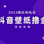 2023新红利玩法,抖音壁纸撸金项目拆解-我创创业-副业网-网络创业-资源分享-网课资源-学习教程-学知识-自媒体-抖音-视频号-小红书-网络项目,赚钱软件,副业,兼职,学生赚,挂机赚-我创创业-副业网-5ccy.cn