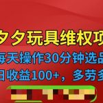拼多多3C玩具维权项目,一天操作半小时,稳定收入100 (仅揭秘)-我创创业-副业网-网络创业-资源分享-网课资源-学习教程-学知识-自媒体-抖音-视频号-小红书-网络项目,赚钱软件,副业,兼职,学生赚,挂机赚-我创创业-副业网-5ccy.cn