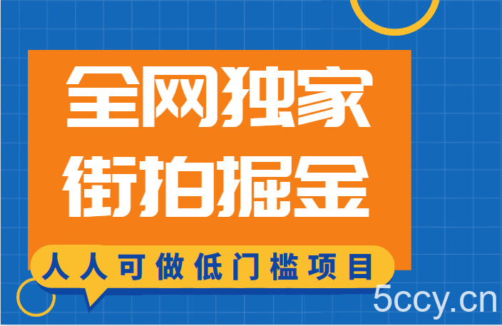 全网独家一街拍掘金，低门槛人人可做的赚钱项目-我创创业-副业网-网络创业-资源分享-网课资源-学习教程-学知识-自媒体-抖音-视频号-小红书-网络项目,赚钱软件,副业,兼职,学生赚,挂机赚-我创创业-副业网-5ccy.cn
