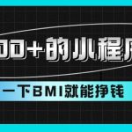 日入300 的小程序项目,测一下BMI就能挣钱-我创创业-副业网-网络创业-资源分享-网课资源-学习教程-学知识-自媒体-抖音-视频号-小红书-网络项目,赚钱软件,副业,兼职,学生赚,挂机赚-我创创业-副业网-5ccy.cn