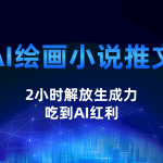 AI绘画小说推文,2小时解放生产力,吃到AI红利-我创创业-副业网-网络创业-资源分享-网课资源-学习教程-学知识-自媒体-抖音-视频号-小红书-网络项目,赚钱软件,副业,兼职,学生赚,挂机赚-我创创业-副业网-5ccy.cn