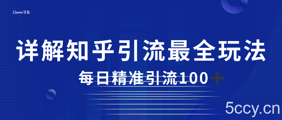 2023知乎引流最全玩法,每日精准引流100+