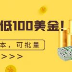 单号最低100美金,零成本,小白无脑操作。可复制,可扩大。-我创创业-副业网-网络创业-资源分享-网课资源-学习教程-学知识-自媒体-抖音-视频号-小红书-网络项目,赚钱软件,副业,兼职,学生赚,挂机赚-我创创业-副业网-5ccy.cn