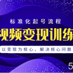 短视频变现训练营,标准化起号流程,以变现为核心,解决核心问题-我创创业-副业网-网络创业-资源分享-网课资源-学习教程-学知识-自媒体-抖音-视频号-小红书-网络项目,赚钱软件,副业,兼职,学生赚,挂机赚-我创创业-副业网-5ccy.cn