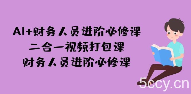 AI 财务人员进阶必修课二合一视频打包课，财务人员进阶必修课-我创创业-副业网-网络创业-资源分享-网课资源-学习教程-学知识-自媒体-抖音-视频号-小红书-网络项目,赚钱软件,副业,兼职,学生赚,挂机赚-我创创业-副业网-5ccy.cn