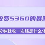 外面收费5360的暴利项目,几分钟就收一次钱是什么体验,附素材-我创创业-副业网-网络创业-资源分享-网课资源-学习教程-学知识-自媒体-抖音-视频号-小红书-网络项目,赚钱软件,副业,兼职,学生赚,挂机赚-我创创业-副业网-5ccy.cn