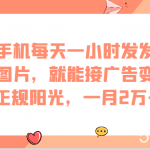 一部手机每天一小时发发美女写真图片,就能接广告变现,正规阳光,一月2万-我创创业-副业网-网络创业-资源分享-网课资源-学习教程-学知识-自媒体-抖音-视频号-小红书-网络项目,赚钱软件,副业,兼职,学生赚,挂机赚-我创创业-副业网-5ccy.cn