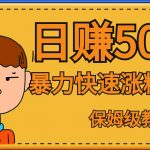 全网首发!一天赚500 ,暴力涨粉变现,毫无门槛有手机就行 , 可扩大-我创创业-副业网-网络创业-资源分享-网课资源-学习教程-学知识-自媒体-抖音-视频号-小红书-网络项目,赚钱软件,副业,兼职,学生赚,挂机赚-我创创业-副业网-5ccy.cn