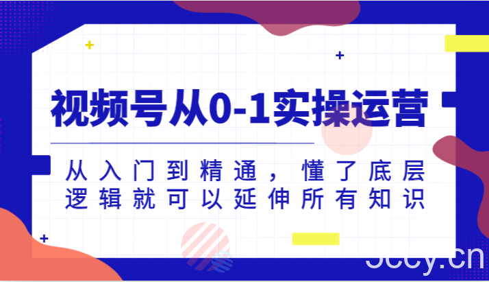 视频号从0-1实操运营,从入门到精通,懂了底层逻辑就可以延伸所有知识