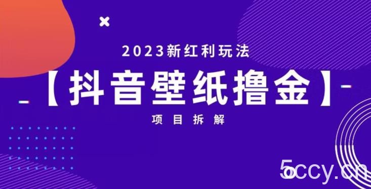 抖音壁纸小程序创作者撸金项目，2023新红利玩法【项目拆解】-我创创业-副业网-网络创业-资源分享-网课资源-学习教程-学知识-自媒体-抖音-视频号-小红书-网络项目,赚钱软件,副业,兼职,学生赚,挂机赚-我创创业-副业网-5ccy.cn