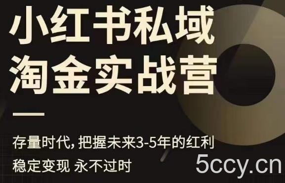 小红书私域淘金实战营,存量时代,把握未来3-5年的红利