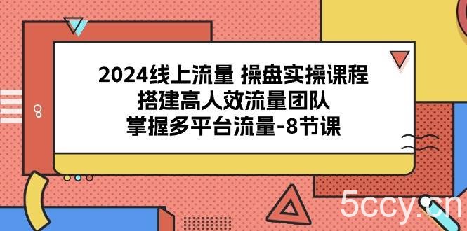 2024线上流量操盘实操课程，搭建高人效流量团队，掌握多平台流量（8节课）-我创创业-副业网-网络创业-资源分享-网课资源-学习教程-学知识-自媒体-抖音-视频号-小红书-网络项目,赚钱软件,副业,兼职,学生赚,挂机赚-我创创业-副业网-5ccy.cn