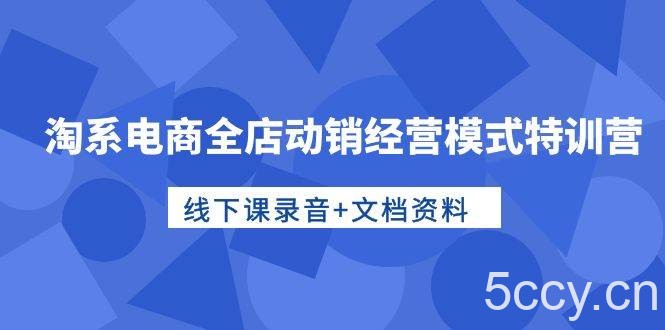 （10192期）淘系电商全店动销经营模式特训营，线下课录音+文档资料-我创创业-副业网-网络创业-资源分享-网课资源-学习教程-学知识-自媒体-抖音-视频号-小红书-网络项目,赚钱软件,副业,兼职,学生赚,挂机赚-我创创业-副业网-5ccy.cn