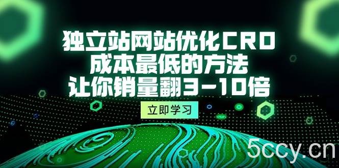 (10173期)独立站网站优化CRO,成本最低的方法,让你销量翻3-10倍(5节课)