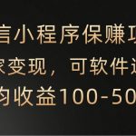 微信小程序,腾讯保赚项目,可软件自动运营,日均100-500+收益有保障-我创创业-副业网-网络创业-资源分享-网课资源-学习教程-学知识-自媒体-抖音-视频号-小红书-网络项目,赚钱软件,副业,兼职,学生赚,挂机赚-我创创业-副业网-5ccy.cn