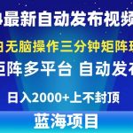 (10166期)2024最新视频矩阵玩法,小白无脑操作,轻松操作,3分钟一个视频,日入2k+-我创创业-副业网-网络创业-资源分享-网课资源-学习教程-学知识-自媒体-抖音-视频号-小红书-网络项目,赚钱软件,副业,兼职,学生赚,挂机赚-我创创业-副业网-5ccy.cn