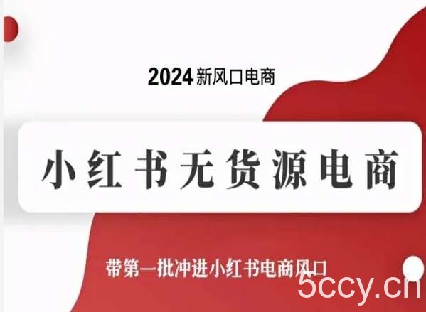 2024新风口电商,小红书无货源电商,带第一批冲进小红书电商风口