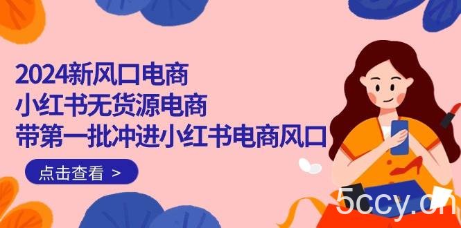 (10129期)2024新风口电商,小红书无货源电商,带第一批冲进小红书电商风口(18节)
