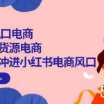 2024新风口电商,小红书无货源电商,带第一批冲进小红书电商风口(32节)-我创创业-副业网-网络创业-资源分享-网课资源-学习教程-学知识-自媒体-抖音-视频号-小红书-网络项目,赚钱软件,副业,兼职,学生赚,挂机赚-我创创业-副业网-5ccy.cn