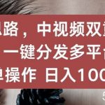 新思路,中视频双重去重,一键分发多平台,简单操作,日入1000+【揭秘】-我创创业-副业网-网络创业-资源分享-网课资源-学习教程-学知识-自媒体-抖音-视频号-小红书-网络项目,赚钱软件,副业,兼职,学生赚,挂机赚-我创创业-副业网-5ccy.cn