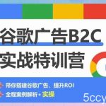 谷歌广告B2C实战特训营,500+谷歌账户总结经验,实战演示如何从0-1搭建广告账户-我创创业-副业网-网络创业-资源分享-网课资源-学习教程-学知识-自媒体-抖音-视频号-小红书-网络项目,赚钱软件,副业,兼职,学生赚,挂机赚-我创创业-副业网-5ccy.cn