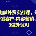 AI闪电做外贸实战课,外贸建站-开发客户-内容营销-从0到3做外贸AI-我创创业-副业网-网络创业-资源分享-网课资源-学习教程-学知识-自媒体-抖音-视频号-小红书-网络项目,赚钱软件,副业,兼职,学生赚,挂机赚-我创创业-副业网-5ccy.cn