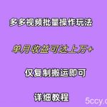 （10029期）拼多多视频带货快速过爆款选品教程 每天轻轻松松赚取三位数佣金 小白必…-我创创业-副业网-网络创业-资源分享-网课资源-学习教程-学知识-自媒体-抖音-视频号-小红书-网络项目,赚钱软件,副业,兼职,学生赚,挂机赚-我创创业-副业网-5ccy.cn