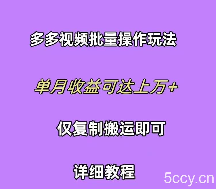 （10029期）拼多多视频带货快速过爆款选品教程 每天轻轻松松赚取三位数佣金 小白必…-我创创业-副业网-网络创业-资源分享-网课资源-学习教程-学知识-自媒体-抖音-视频号-小红书-网络项目,赚钱软件,副业,兼职,学生赚,挂机赚-我创创业-副业网-5ccy.cn