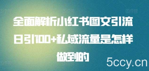 全面解析小红书图文引流日引100+私域流量是怎样做到的【揭秘】-我创创业-副业网-网络创业-资源分享-网课资源-学习教程-学知识-自媒体-抖音-视频号-小红书-网络项目,赚钱软件,副业,兼职,学生赚,挂机赚-我创创业-副业网-5ccy.cn