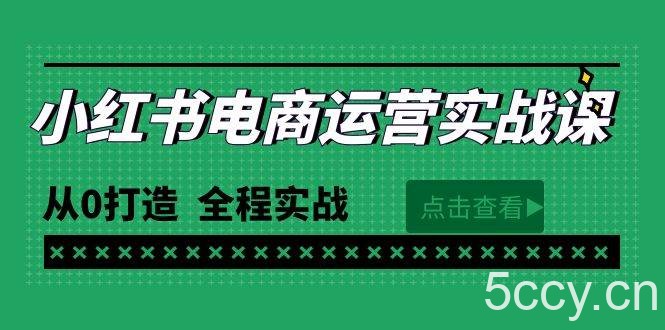 （9946期）最新小红书·电商运营实战课，从0打造 全程实战（65节视频课）-我创创业-副业网-网络创业-资源分享-网课资源-学习教程-学知识-自媒体-抖音-视频号-小红书-网络项目,赚钱软件,副业,兼职,学生赚,挂机赚-我创创业-副业网-5ccy.cn