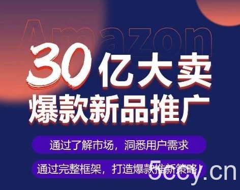 亚马逊·30亿大卖爆款新品推广，可复制、全程案例实操的爆款推新SOP-我创创业-副业网-网络创业-资源分享-网课资源-学习教程-学知识-自媒体-抖音-视频号-小红书-网络项目,赚钱软件,副业,兼职,学生赚,挂机赚-我创创业-副业网-5ccy.cn