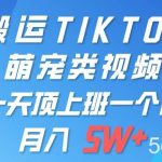 （9931期）一键搬运TIKTOK萌宠类视频 一部手机即可操作 所有平台均可发布 轻松月入5W+-我创创业-副业网-网络创业-资源分享-网课资源-学习教程-学知识-自媒体-抖音-视频号-小红书-网络项目,赚钱软件,副业,兼职,学生赚,挂机赚-我创创业-副业网-5ccy.cn