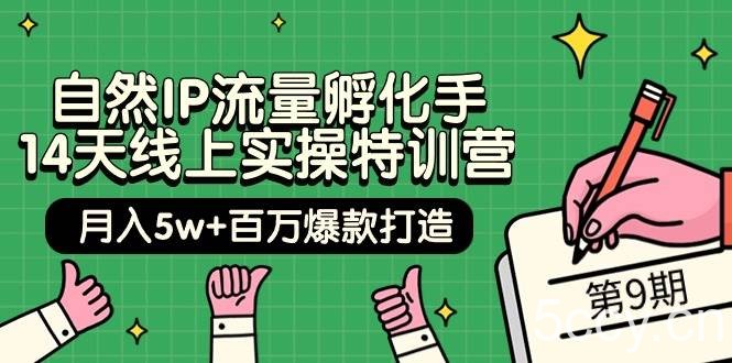 （9881期）自然IP流量孵化手 14天线上实操特训营【第9期】月入5w+百万爆款打造 (74节)-我创创业-副业网-网络创业-资源分享-网课资源-学习教程-学知识-自媒体-抖音-视频号-小红书-网络项目,赚钱软件,副业,兼职,学生赚,挂机赚-我创创业-副业网-5ccy.cn